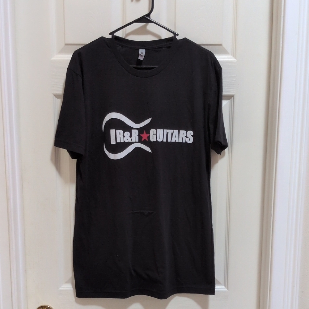 Next Level Men's Short Sleeve Graphic Tee R&R Guitars Black Size Large - NWOT